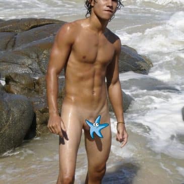 Cute nude beach boy
